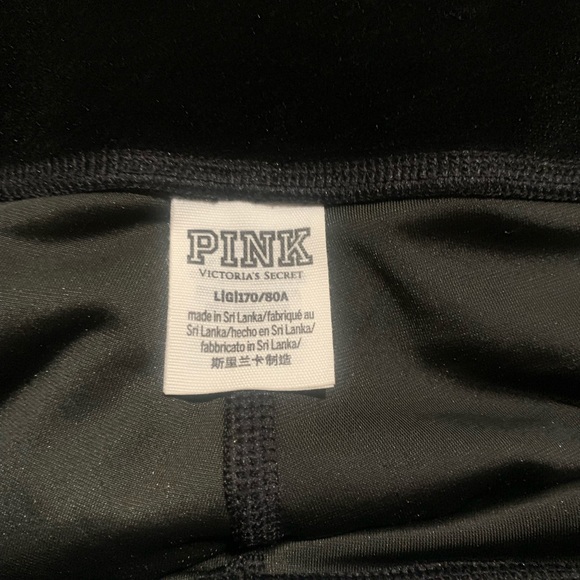 🌺Women’s Gorgeous Victoria’s Secret PINK velour leggings/tracksuit pants sz L - Picture 4 of 6